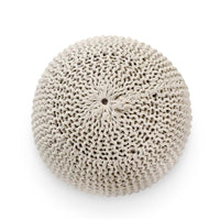 Knitted Pouf Cream - Sashaa World