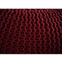Wine Knitted Pouf