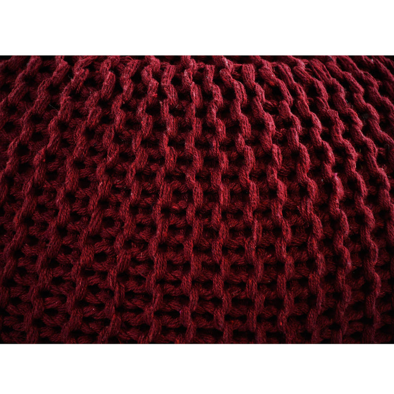 Knitted Pouf Wine