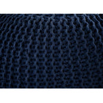 Knitted Pouf Blue