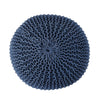Knitted Pouf Blue