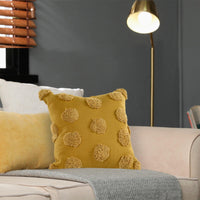 Gold Tufted Dots Cushion - Sashaaworld