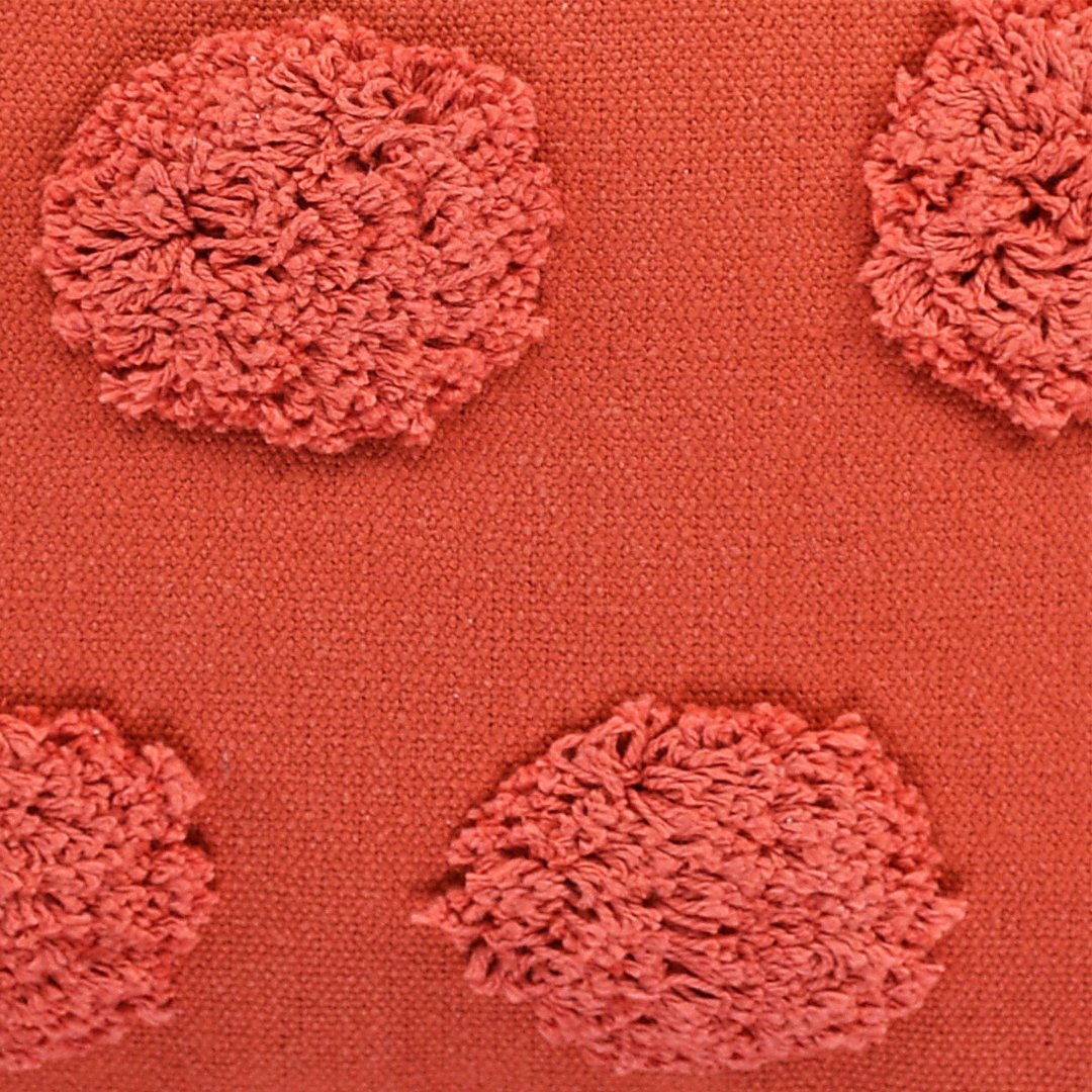 Coral Tufted Dots Cushion - Sashaaworld