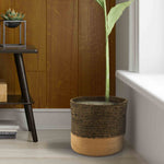 Jute and Cotton Braided Basket set (Black)