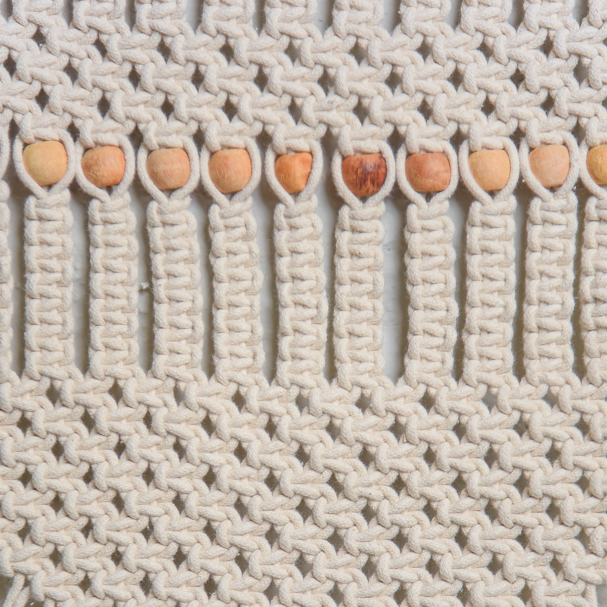 Natural Macrame Wooden Beads Wall Hanging - Sashaaworld