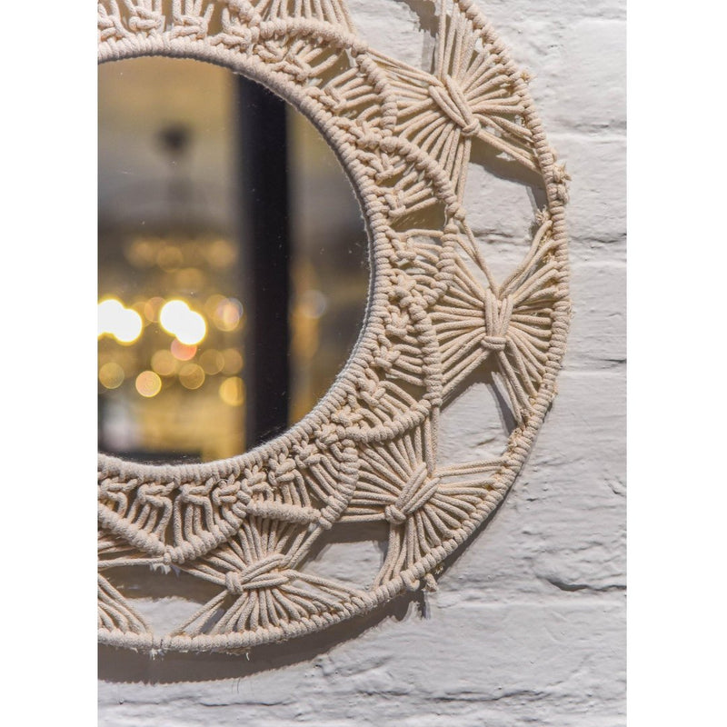 Macrame wall hanging with mirror - Sashaaworld