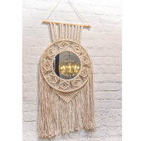 Macrame Wall hanging with mirror - Sashaaworld