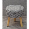 Grey Macrame stool - Sashaaworld