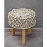 Natural Macramé Stool - Sashaaworld