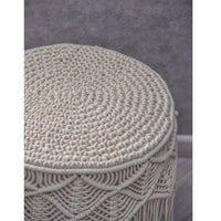 Macrame Stool Four legged - Sashaaworld