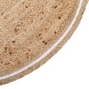 Sashaa Braided Jute Rug (Black circle and white border) - Sashaaworld