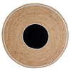 Sashaa Braided Jute Rug (Black circle and white border) - Sashaaworld