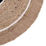 Sashaa Braided Jute Rug with fringes - Sashaaworld