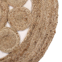 Sashaa Braided Jute Rug with circle pattern - Sashaaworld