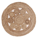Sashaa Braided Jute Rug with circle pattern - Sashaaworld