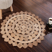 Sashaa Braided Jute Rug with diamond pattern - Sashaaworld