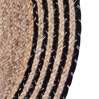 Sashaa Round Jute Rug with black border - Sashaaworld