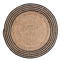 Sashaa Round Jute Rug with black border - Sashaaworld