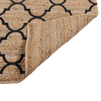 Sashaa Braided Jute Rug With Printing - Sashaaworld