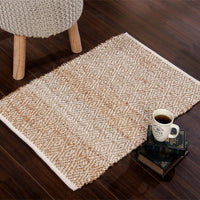 Handwoven jute rug  with diamond design weave construction. - Sashaaworld