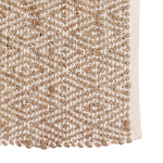 Handwoven jute rug  with diamond design weave construction. - Sashaaworld