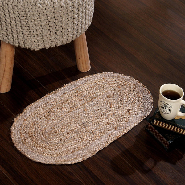 Sashaa Oval Shaped Jute Braided Rug - Sashaaworld