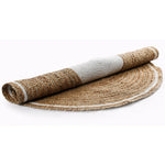 Sashaa Jute Round Braided Rug with White border - Sashaaworld