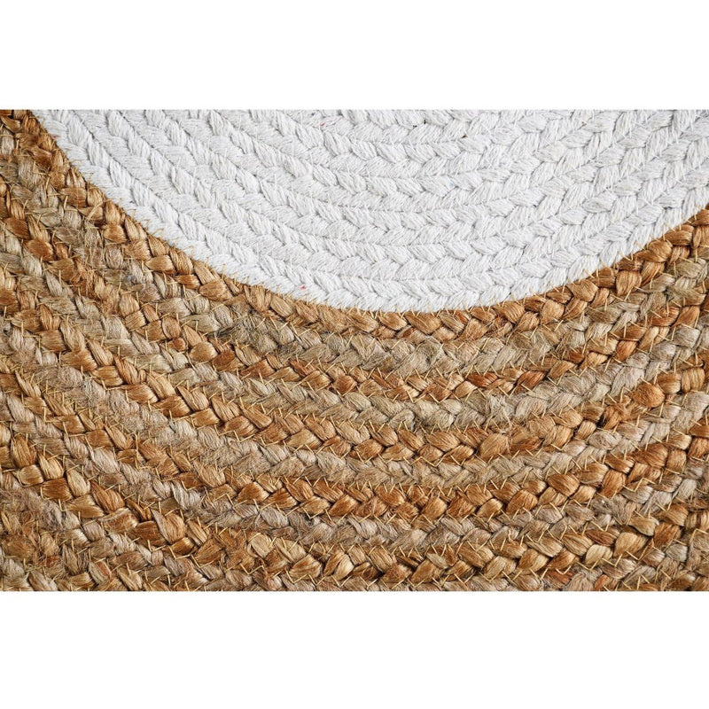 Sashaa Jute Round Braided Rug with White border - Sashaaworld