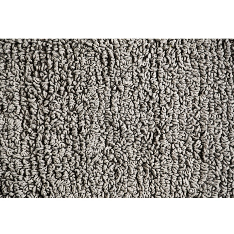 Reversible Oval Shaped Bathroom Rug- Grey