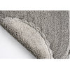 Reversible Oval Shaped Bathroom Rug- Grey