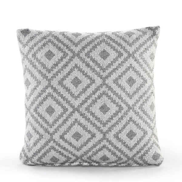 Diamond Woven Cushion in Grey - Sashaaworld