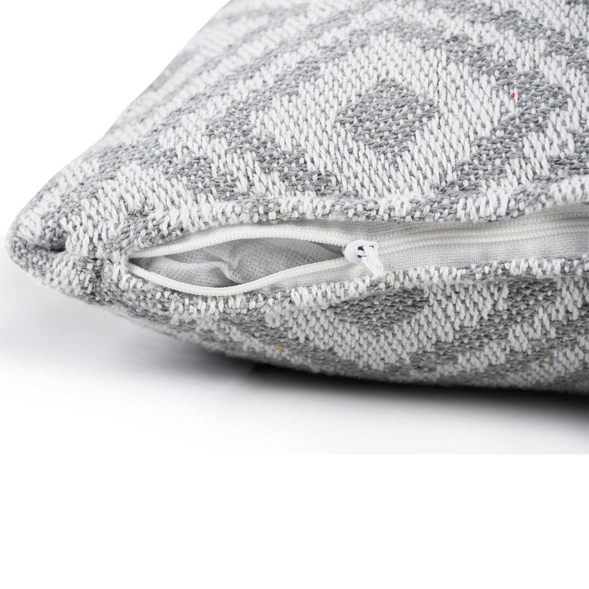 Diamond Woven Cushion in Grey - Sashaaworld