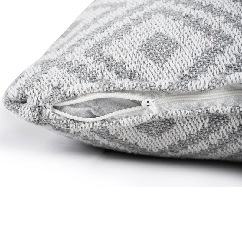 Diamond Woven Cushion in Grey - Sashaaworld