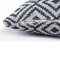 Diamond Woven Cushion Blue - Sashaaworld