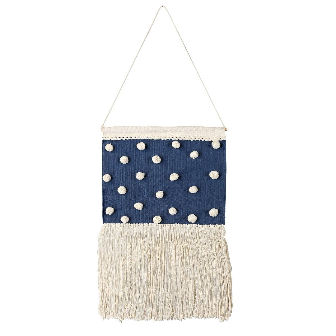 Hanging Handwoven Wall Decor(Blue & White) - Sashaaworld