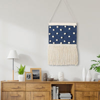 Hanging Handwoven Wall Decor(Blue & White) - Sashaaworld