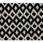 Diamond Woven Rug in Black and White