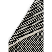 Diamond Woven Rug in Black and White