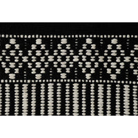 Woven Black & White Cotton Rug- Sashaaworld
