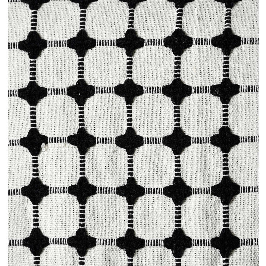 Cotton Printed Throw Bedcover Black & White