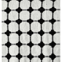 Cotton Printed Throw Bedcover Black & White