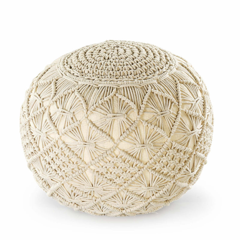 Bohemian Macrame Pouf