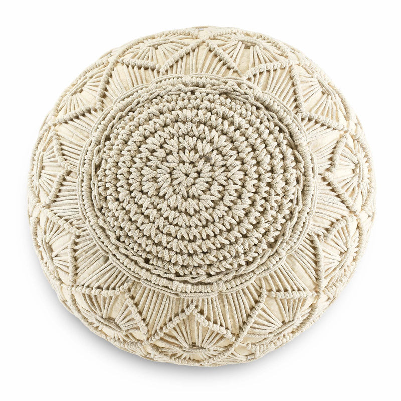 Bohemian Macrame Pouf