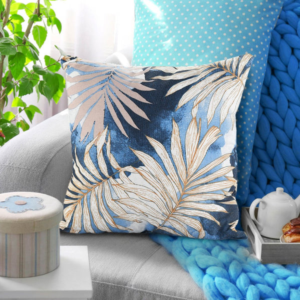 Palm Leaf Tie and Dye Cushion- Sashaaworld