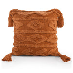 Brick Orange Tufted Cushion Cover