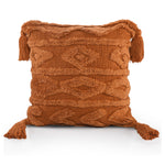 Brick Orange Tufted Cushion Cover
