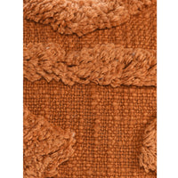 Brick Orange Tufted Cushion Cover