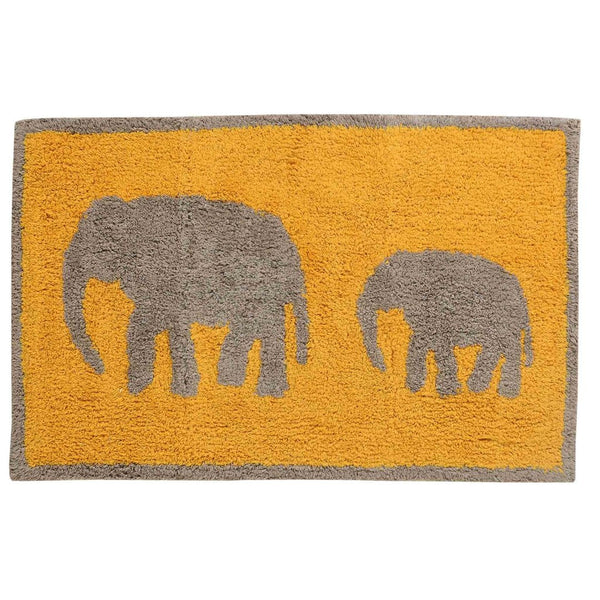 Pack of 2 Elephant Patterned Bath Mat - Sashaaworld