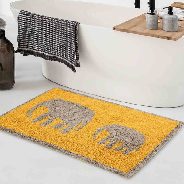 Pack of 2 Elephant Patterned Bath Mat