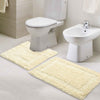 Pack of 2 Anti-skid Solid Bathmat and Contour set